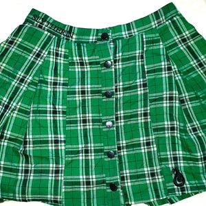 Hot Topic Harry Potter Slytherin plaid skirt.